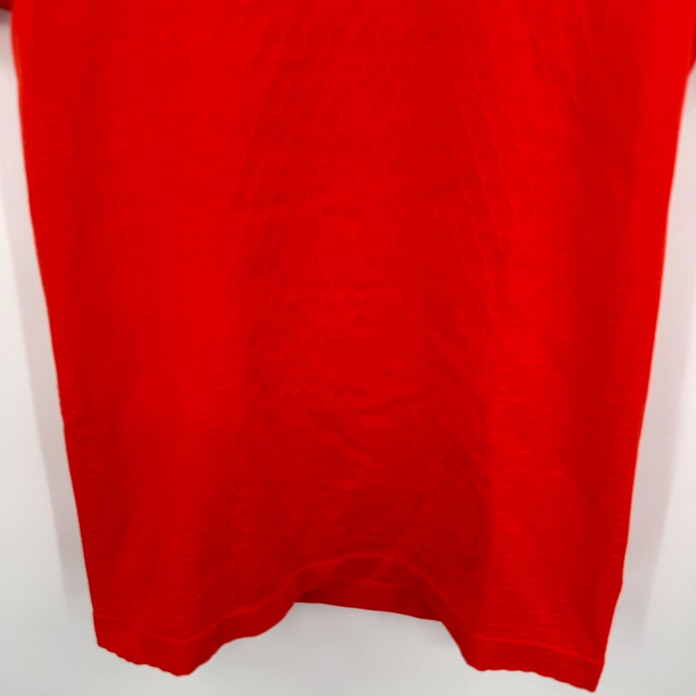 Athleta T-Shirt Mens Medium Orange Patterned Short Sleeve Crew Neck Pullover - Picture 4 of 9
